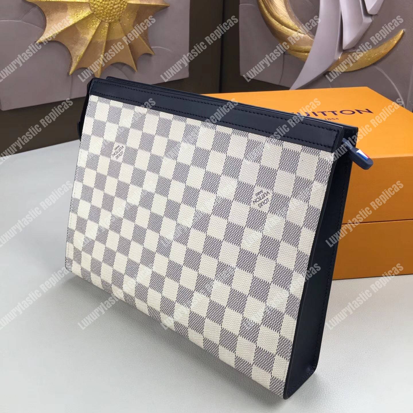 Louis Vuitton Damier Azur Pochette Sophie 2way Eva Crossbody bag 1115lv23  For Sale at 1stDibs